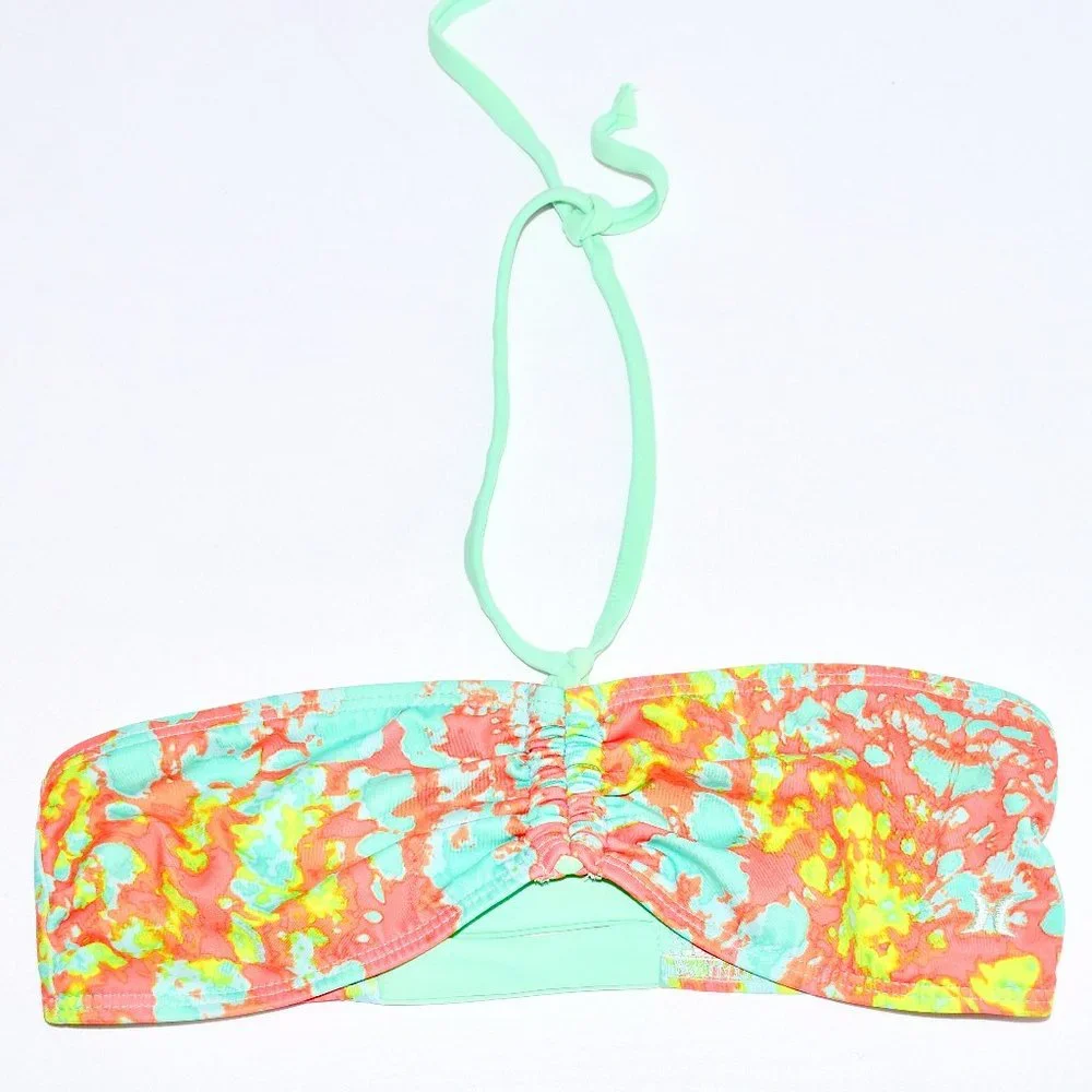 NWOT Hurley Mango Bandeau Bikini Bathing Suit - Size 14 (Host Pick) 🌸